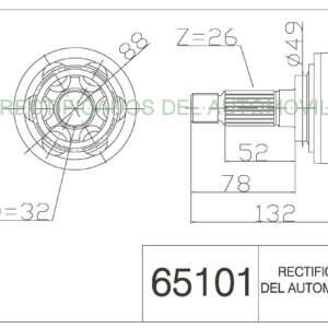 Juntas Homocineticas Honda JAZZ JAZZ III (GE_, GG_, GP_)--10/2007-> Gasolina [65101]