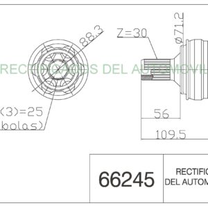 Juntas Homocineticas Mercedes CLASE C CLASE C T-Model (S204)--08/2007->08/2014 Diesel [66245]